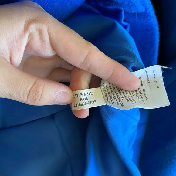J. CREW MERCANTILE City Coat in Oxford Royal Size 2 - Picture 9 of 11
